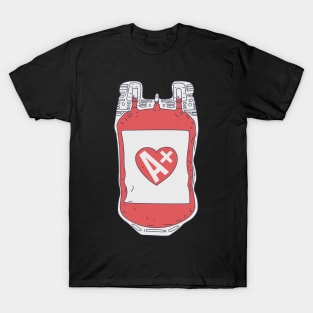 Blood Donation - A+ Blood Type Blood Bag - Hermatologist T-Shirt